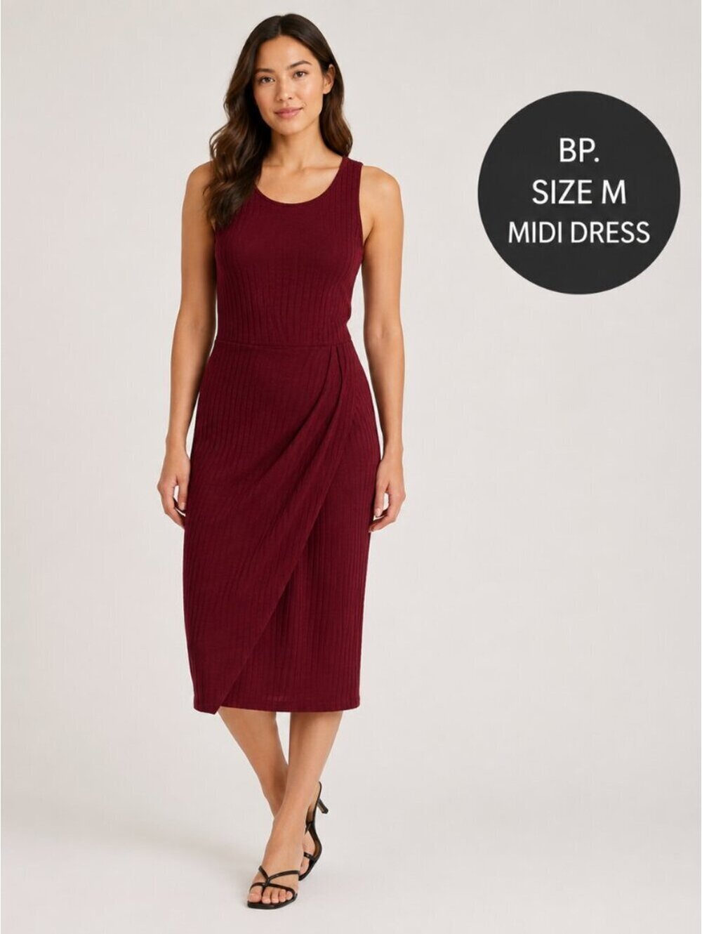 Bp | M | Burgundy Midi Dress